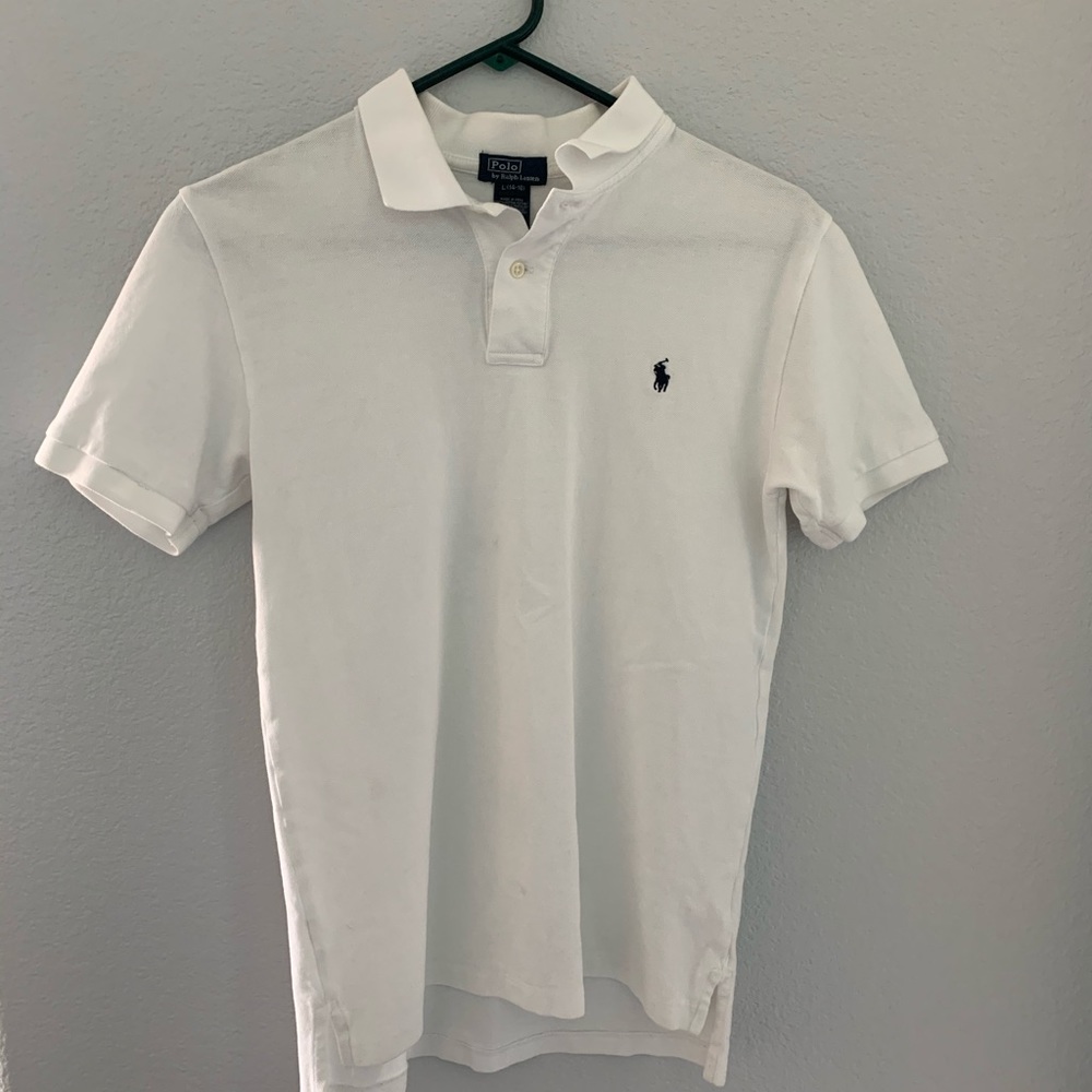 Polo Ralph Lauren white collared shirt